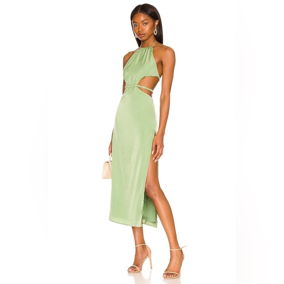 Camila Coehlo Remi Midi Dress in Jade Green - Picture 1 of 4
